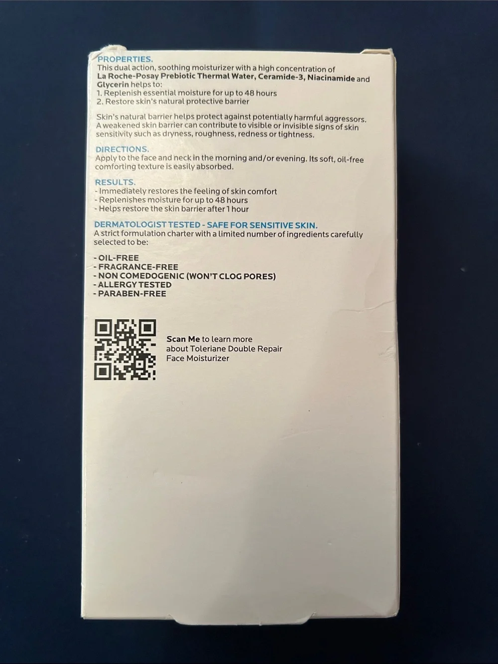 Toleriane Double Repair Face Moisturizer - White/Blue